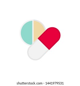 medicine icon. Flat design isolated medicine on white background. Editable stroke.