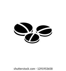 Medicine Icon In Flat Style Vector For App, UI, Websites. Black Icon Vector Illustration.