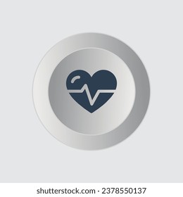 Medicine icon health. heart vektor