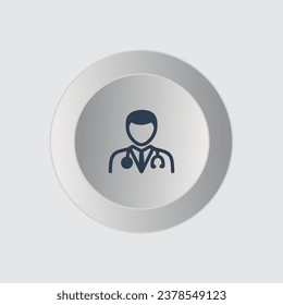 Medicine icon health. male doctor