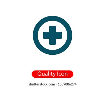 Medicine icon, Hospital symbol. Vector Plus icon. Medical concept