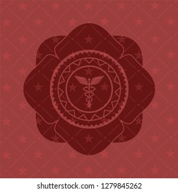 medicine icon inside badge with red background