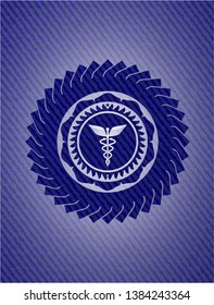medicine icon inside jean background