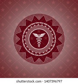 medicine icon inside red emblem