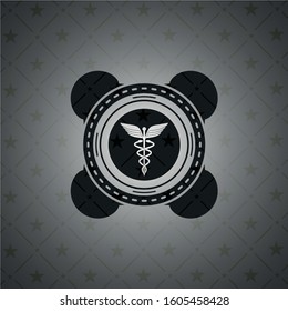 medicine icon inside retro style black emblem
