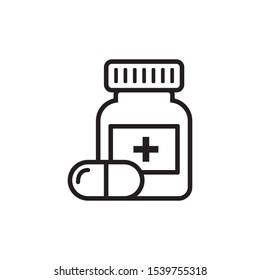 Medicine icon isolated on white background. vector illustration