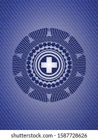 medicine icon with jean texture