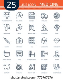 Medicine icon line