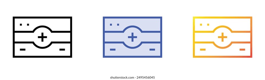 medicine icon. Linear, Blue Fill and Gradient Style Design Isolated On White Background