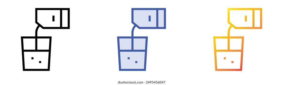 medicine icon. Linear, Blue Fill and Gradient Style Design Isolated On White Background