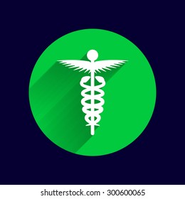 medicine icon logo symbol snake caduceus doctor.