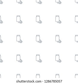 medicine icon pattern seamless white background. Editable line medicine icon. medicine icon pattern for web and mobile.