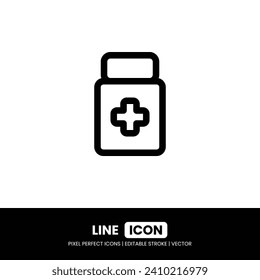 Medicine icon pixel perfect | Vector outline illustration
