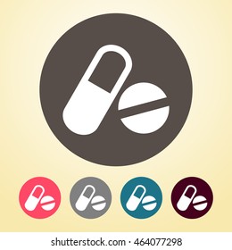 Medicine Icon in round shape.