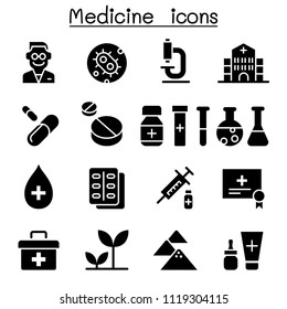 Medicine icon set 