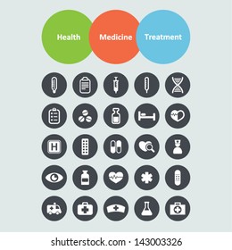 Medicine icon set
