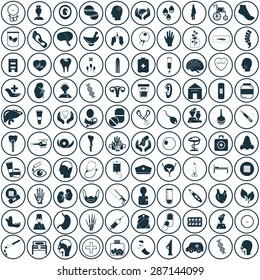 Medicine icon set