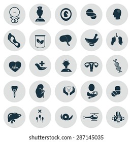 Medicine icon set