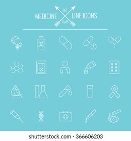 Medicine icon set.