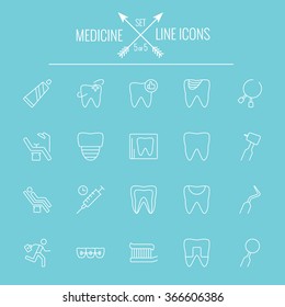 Medicine icon set.