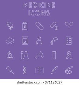 Medicine icon set.