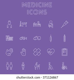 Medicine icon set.