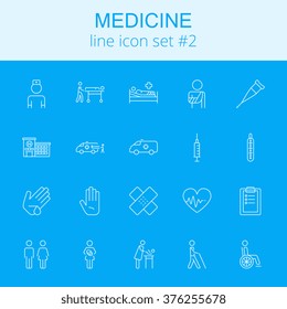 Conjunto de iconos de medicina.