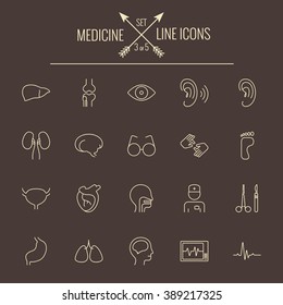Medicine icon set.