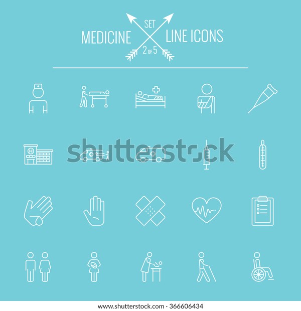 Medicine icon\
set.