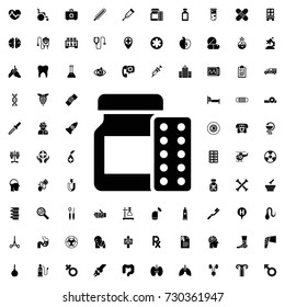 Medicine icon. set of filled medicine icons.