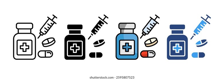 Medicine Icon Set Multiple Style Collection