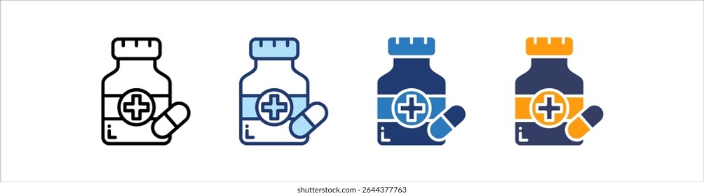 Conjunto de iconos de medicina Colección de estilo múltiple