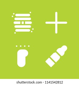 medicine icon set. With plus, body parts and health care  vector icons for graphic design and web