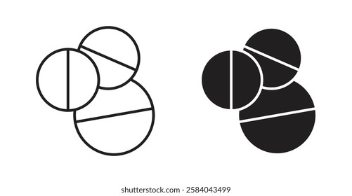 Medicine icon set in thin line. vector illustrations for web