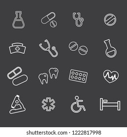 Medicine icon set. Vector
