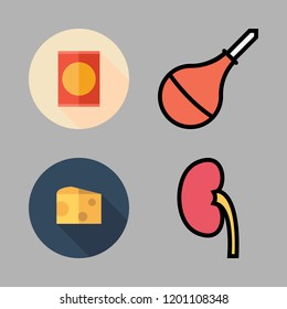 medicine icon set. vector set about products, kidney and edema icons set.