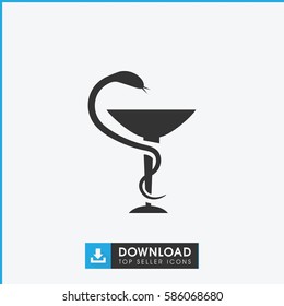 medicine icon. Simple filled medicine icon. On white background.