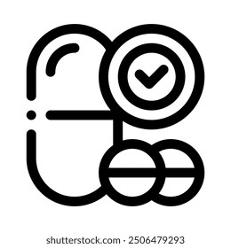 medicine icon with style outline