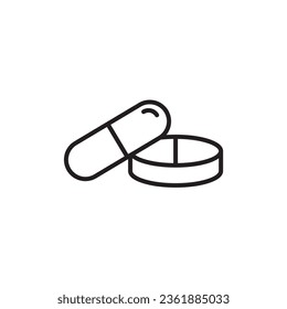 medicine icon symbol sign vector black and white.