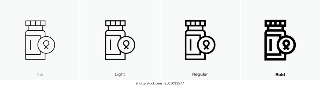 medicine icon. Thin, Light Regular And Bold style design isolated on white background