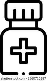 medicine icon. Thin Linear Style Design Isolated On White Background