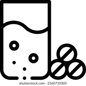 medicine icon. Thin Linear Style Design Isolated On White Background