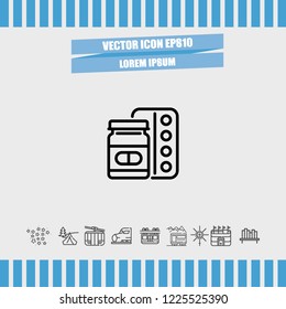 Medicine icon vector