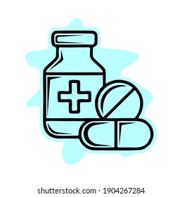 Medicine. Medicine icon. Medicine vector. 