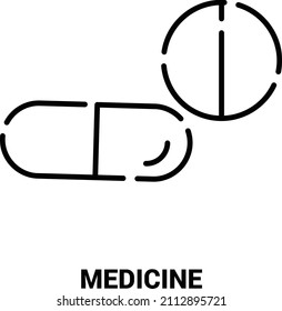 Medicine icon vector flat design