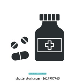 medicine icon vector illustration logo template for many purpose. Isolated on white background.
