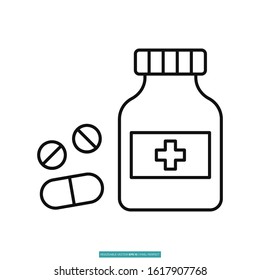 medicine icon vector illustration logo template for many purpose. Isolated on white background.