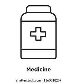 Medicine icon vector isolated on white background, Medicine transparent sign , sign and symbols in thin linear outline style