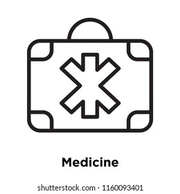 Medicine icon vector isolated on white background, Medicine transparent sign , line and outline elements in linear style
