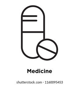 Medicine icon vector isolated on white background, Medicine transparent sign